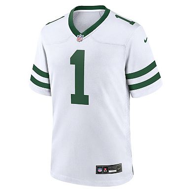 Men's Nike Ahmad Sauce Gardner Legacy White New York Jets Game Jersey
