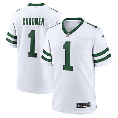 Men's Nike Ahmad Sauce Gardner Legacy White New York Jets Game Jersey