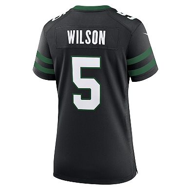 Women's Nike Garrett Wilson Legacy Black New York Jets Alternate Game Jersey