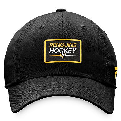 Women's Fanatics Branded Black Pittsburgh Penguins Authentic Pro Rink Adjustable Hat