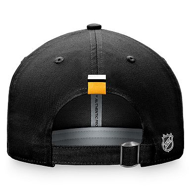 Women's Fanatics Branded Black Pittsburgh Penguins Authentic Pro Rink Adjustable Hat