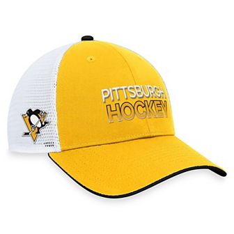 Men's Fanatics Branded Gold Pittsburgh Penguins Authentic Pro Rink Trucker Adjustable Hat