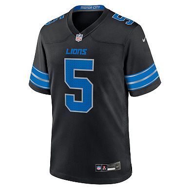 Men's Nike David Montgomery Black Detroit Lions 2nd Alternate Game Jersey
