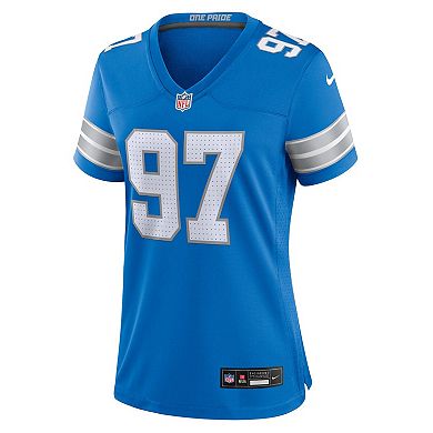 Women's Nike Aidan Hutchinson Blue Detroit Lions Game Jersey