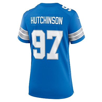 Women's Nike Aidan Hutchinson Blue Detroit Lions Game Jersey