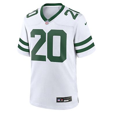 Men's Nike Breece Hall Legacy White New York Jets Game Jersey