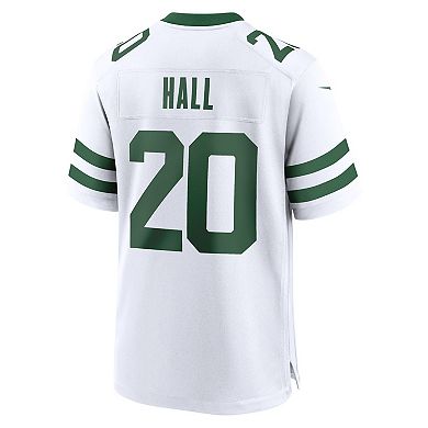 Men's Nike Breece Hall Legacy White New York Jets Game Jersey