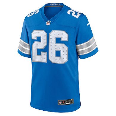 Men's Nike Jahmyr Gibbs Blue Detroit Lions Game Jersey