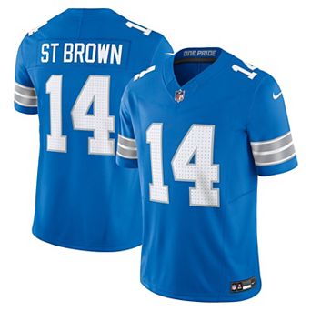 Men's Nike Amon-Ra St. Brown Blue Detroit Lions Vapor F.U.S.E. Limited Jersey