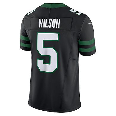 Men's Nike Garrett Wilson Legacy Black New York Jets Alternate Vapor F.U.S.E. Limited Jersey