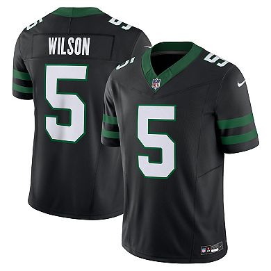 Men's Nike Garrett Wilson Legacy Black New York Jets Alternate Vapor F.U.S.E. Limited Jersey