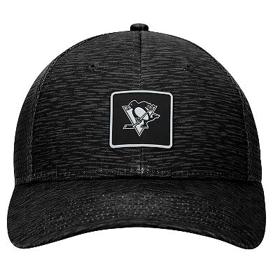 Women's Fanatics Branded Black Pittsburgh Penguins Authentic Pro Road Trucker Adjustable Hat