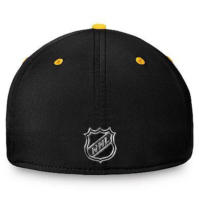 Men's Fanatics Branded  Black/Gold Pittsburgh Penguins Authentic Pro Rink Two-Tone Flex Hat