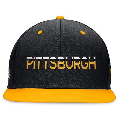 Men's Fanatics Branded Black/Gold Pittsburgh Penguins Authentic Pro Alternate Jersey Snapback Hat
