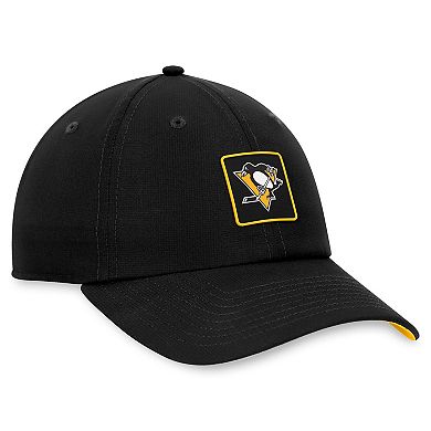 Men's Fanatics Branded Black Pittsburgh Penguins Authentic Pro Rink Adjustable Hat