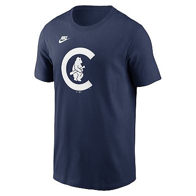 Men's Nike Navy Chicago Cubs Cooperstown Collection Team Logo T-Shirt