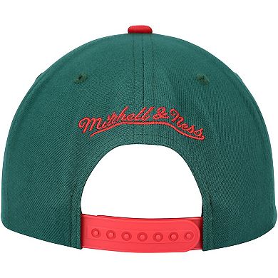 Men's Mitchell & Ness Green Minnesota Wild Core Team Ground 2.0 Snapback Hat
