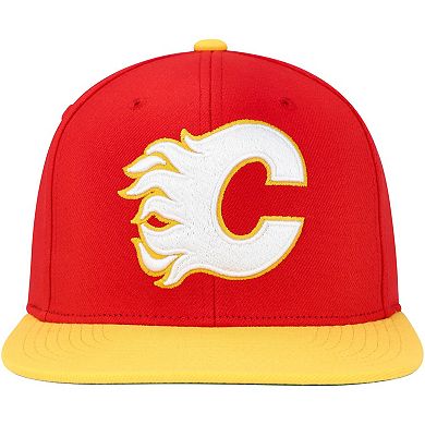 Men's Mitchell & Ness Red Calgary Flames Core Team Ground 2.0 Snapback Hat