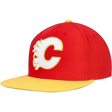 Men's Mitchell & Ness Red Calgary Flames Core Team Ground 2.0 Snapback Hat