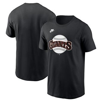 Men's Nike Black San Francisco Giants Cooperstown Collection Team Logo T-Shirt