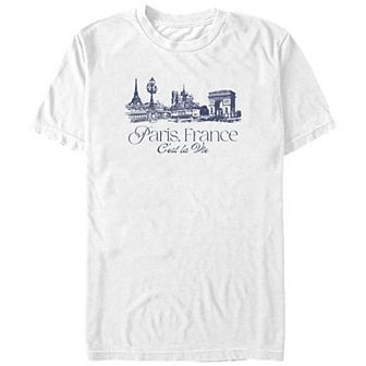 Big & Tall Paris, France C'est La Vie Graphic Tee