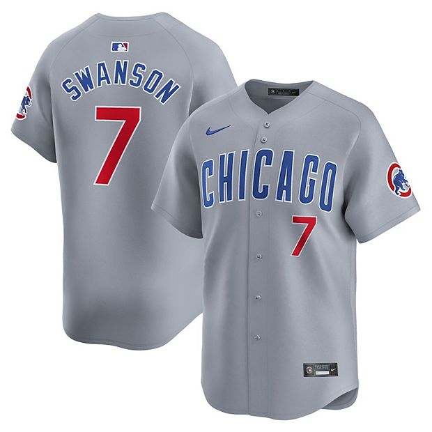 Men s Nike Dansby Swanson Gray Chicago Cubs Road Limited Player Jersey