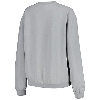 Women's Soft as a Grape Gray San Francisco Giants Pigment Dye Pullover Sweatshirt