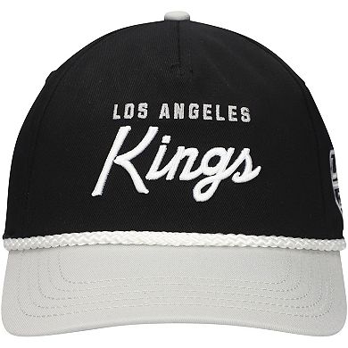 Men's American Needle Black/Gray Los Angeles Kings Roscoe Washed Twill Adjustable Hat