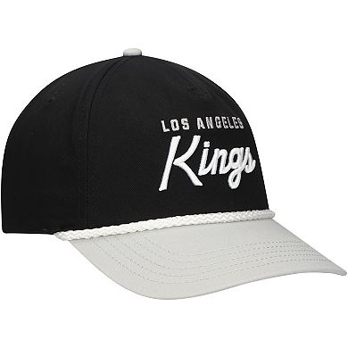 Men's American Needle Black/Gray Los Angeles Kings Roscoe Washed Twill Adjustable Hat