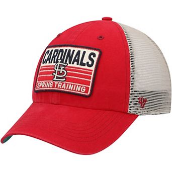 Men's '47 Red/Tan St. Louis Cardinals Four Stroke Clean Up Trucker Snapback Hat