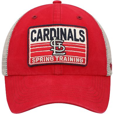 Men's '47 Red/Tan St. Louis Cardinals Four Stroke Clean Up Trucker Snapback Hat