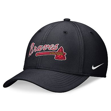 Men's Nike Navy Atlanta Braves Primetime Performance SwooshFlex Hat
