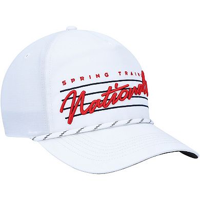 Men's '47 White Washington Nationals Downburst Hitch Snapback Hat