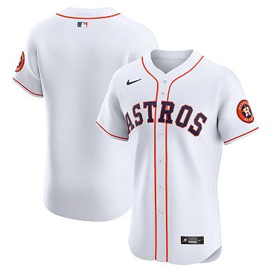 Men's Nike White Houston Astros Home Vapor Premier Elite Patch Jersey