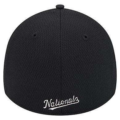 Men's New Era Black Washington Nationals Active Dash Mark 39THIRTY Flex Hat