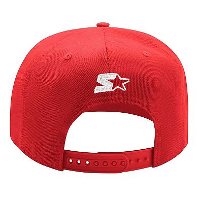 Men's Starter Black/Red Chicago Blackhawks Logo Two-Tone Snapback Hat