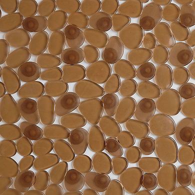 BrylaneHome Extra Long Tub Mat With River Stones Design