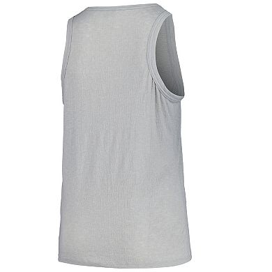 Women's Soft as a Grape Steel San Francisco Giants Plus Size Curvy High Neck Tri-Blend Tank Top