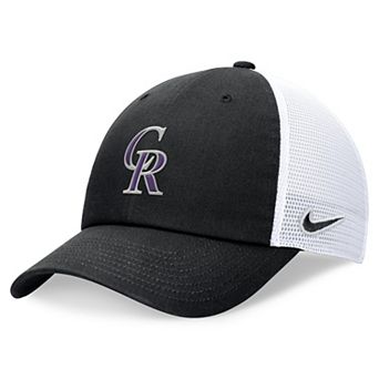 Men's Nike Black Colorado Rockies Evergreen Club Trucker Adjustable Hat