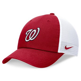 Men's Nike Red Washington Nationals Evergreen Club Trucker Adjustable Hat