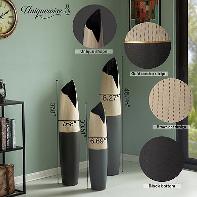 Freestanding Ceramic Floor Vase - Handcrafted Waterproof Vase for Tall Floral Arrangements