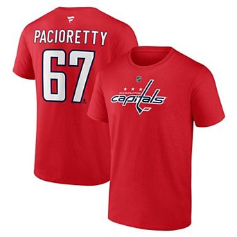 Men's Fanatics Branded Max Pacioretty Red Washington Capitals Authentic Stack Name & Number T-Shirt