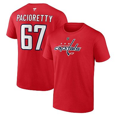 Men's Fanatics Branded Max Pacioretty Red Washington Capitals Authentic Stack Name & Number T-Shirt