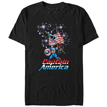 Big & Tall Captain America Patriotic Hero Graphic Tee