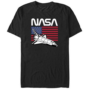 Big & Tall Nasa USA Flag Graphic Tee