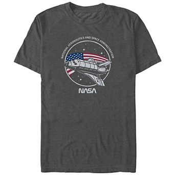 Big & Tall Nasa USA Flag Stamp Graphic Tee