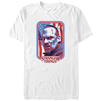 Big & Tall Stranger Things Chief Hopper USA Flag Graphic Tee
