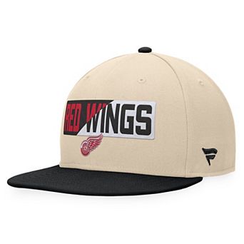 Men's Fanatics Branded Cream/Black Detroit Red Wings Goalaso Snapback Hat