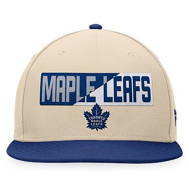 Men's Fanatics Branded Cream/Blue Toronto Maple Leafs Goalaso Snapback Hat