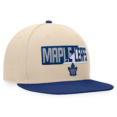 Men's Fanatics Branded Cream/Blue Toronto Maple Leafs Goalaso Snapback Hat
